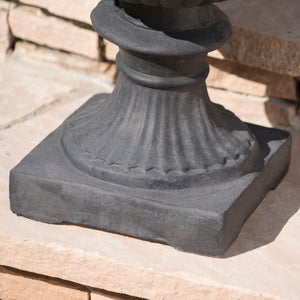 English Elm Buena Vista Handcrafted Urn Planter Sculptural Indoor Outdoor Garden Focal Piece 62166.00BLK