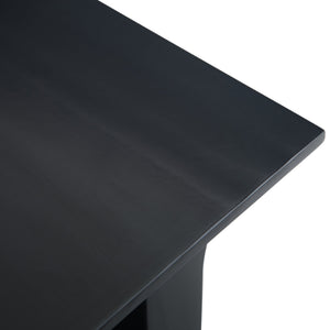 English Elm Acadian Solid Wood Narrow Side Table In Black - Stylish, Versatile Design With Open Shelves For Storage B136P159693