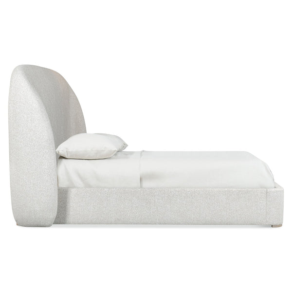 Bernhardt Bernhardt Loggia Shelter Bed King With Performance Fabric, Sculpted Upholstery & Oak Feet, 98" W Widespread K2212