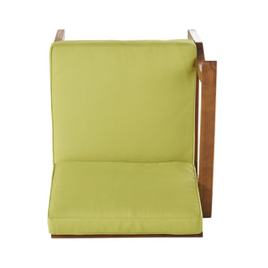 English Elm Perla Armless Accent Chair Tailored Low Profile Upholstered Seat for Living Room Green 58941.00LGRN