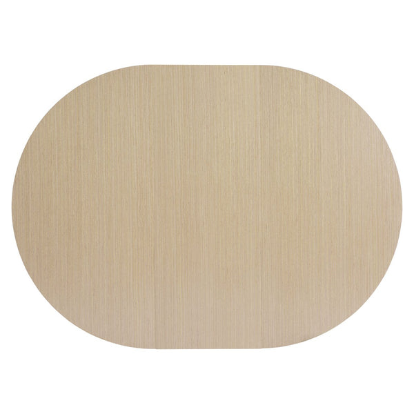 Bernhardt Bernhardt Modulum Sculptural Round Dining Table In Sahara Wood With 20" Leaf, Midcentury-Modern Flair K1821