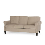 Christopher Knight Home® - Noble House - Burkehaven Contemporary Fabric 3 Seater Sofa with Nailhead Trim