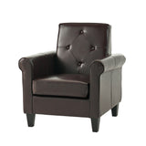 Christopher Knight Home® - Noble House - Isaac Tufted Brown Leather Club Chair