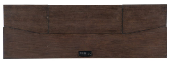 Hooker Furniture House Blend Computer Credenza Dark Roast Ash Veneer With Locking File Drawer, Pullout Work Surface, Built-In Power And Ventilated Cable Management (72"W) 5892-10464-85