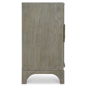 Bernhardt Bernhardt Albion Buffet Pewter Finish — Breakfront White Oak Storage Console With Soft-Close Doors 311132