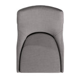 Homelegance By Top-Line Arnet Mid-Century Barrel Back Linen Dining Chairs (Set of 2) Grey Rubberwood