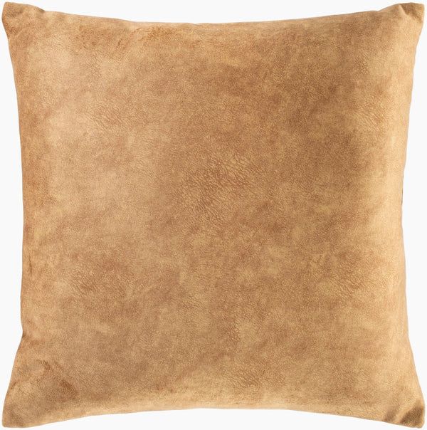 Surya Collins 20" X 20" Minimalist Modern Accent Pillow - Cozy Polyester Design, Easy Care & Elegant Style Medium Brown Polyester,Polyester Ois005-2020d