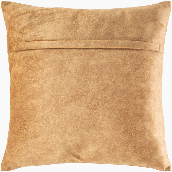 Surya Collins 20" X 20" Minimalist Modern Accent Pillow - Cozy Polyester Design, Easy Care & Elegant Style Medium Brown Polyester,Polyester Ois005-2020d
