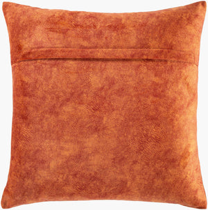 Surya Collins 20" X 20" Minimalist Modern Accent Pillow - Cozy Polyester Design, Easy Care & Elegant Style Rust Polyester,Polyester Ois008-2020d