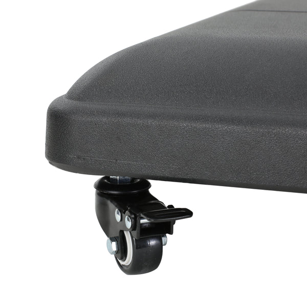 English Elm Christopher Knight Home® - WHEELIE Concrete Umbrella Base Square with Stainless Steel Handle, Fits Up to 11ft Umbrellas, Durable Black 60453.00