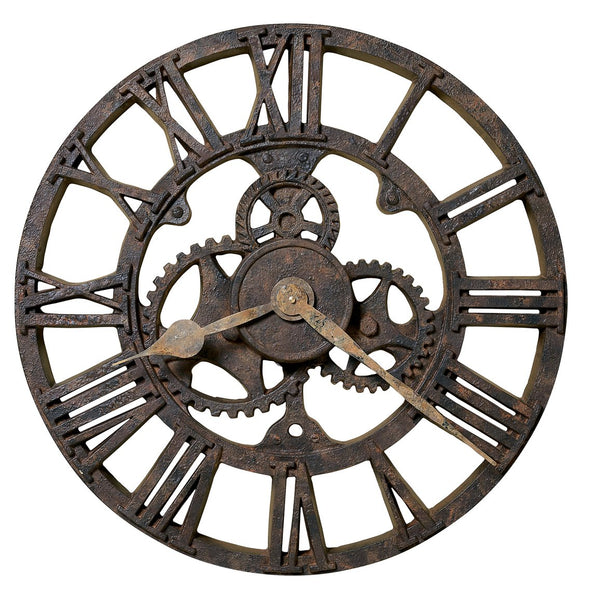 Hekman Furniture 625275 Allentown Oversized Antique Wall Clock - Rustic Charm & Durable Design For Timeless Decor Polyresin Allentown Wall Clock 625275