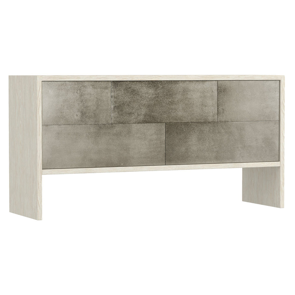 Bernhardt Bernhardt Lowe Dresser — 5-Drawer White Oak Veneer With Nickel Cast-Aluminum Fronts, Modern 67"W 305052