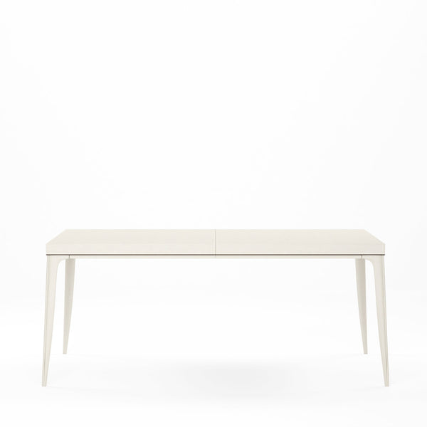 A.R.T. Furniture Blanc Dining Table - Contemporary Elegance In Alabaster & Burnished Bronze, Seats 10, Extends 73" To 101" White Parrawood Solids,Maple Veneers 289220-1040