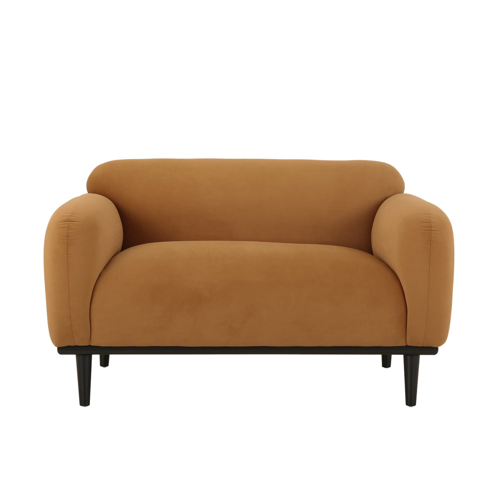 English Elm Loveseat Boucle Velvet Curved Birch Frame Compact Seating for Modern Living Rooms 74315.00TUMR
