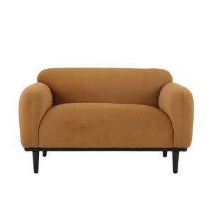 English Elm Loveseat Boucle Velvet Curved Birch Frame Compact Seating for Modern Living Rooms 74315.00TUMR