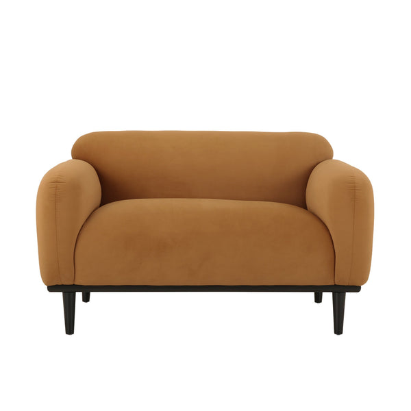 English Elm Loveseat Boucle Velvet Curved Birch Frame Compact Seating for Modern Living Rooms 74315.00TUMR