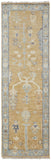 Feizy Rugs Carrington Wool Hand Knotted Vintage Rug Gold/Blue/Gray 2'-6" x 8'