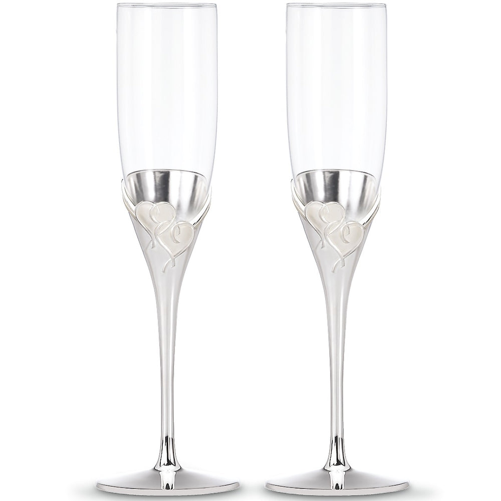 Lenox True Love 2-Piece Toasting Flute Set Clear, SLVR PLATE MULTI 812613