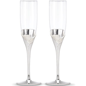 Lenox True Love 2-Piece Toasting Flute Set Clear, SLVR PLATE MULTI 812613
