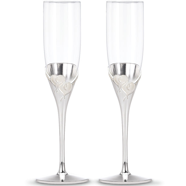 Lenox True Love 2-Piece Toasting Flute Set Clear, SLVR PLATE MULTI 812613