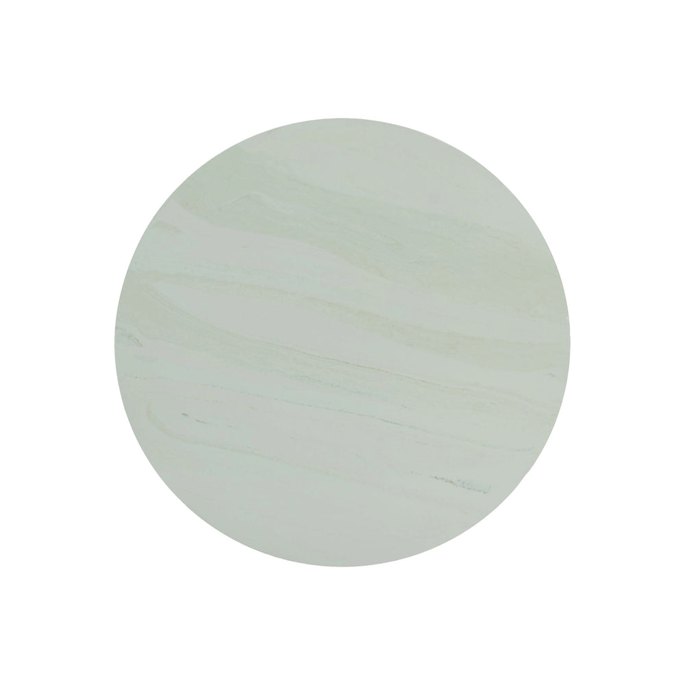 Bernhardt Bernhardt Avondale Round Metal End Table With Faux Marble Top & Blackened Steel Base, 26" X 24" 470121