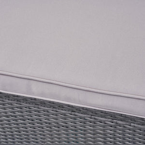 English Elm Christopher Knight Home® - ST LUCIA premium 3-seater outdoor sofa with PE rattan, iron frame and waterproof cushions, durable comfort for patios Grey 62952.00GRY