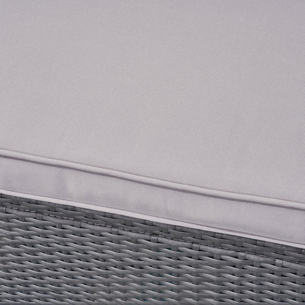 English Elm Christopher Knight Home® - ST LUCIA premium 3-seater outdoor sofa with PE rattan, iron frame and waterproof cushions, durable comfort for patios Grey 62952.00GRY