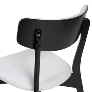 English Elm Christopher Knight Home® - DINING Mid-Century Upholstered Dining Chairs Set of 2 with Rubberwood Splayed Legs and Curved Silhouette LIGHT GREY 61760.00OAKLGRY