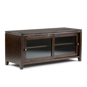 English Elm Cosmopolitan Media Stand - Elegant Mahogany Brown Tv Console For Organized Living Room Style B136P159522
