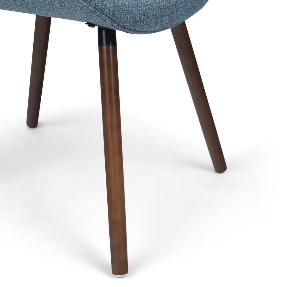 English Elm Malden Bentwood Dining Chair In Denim Blue - Stylish Mid-Century Modern Design For Home & Office B136P158892