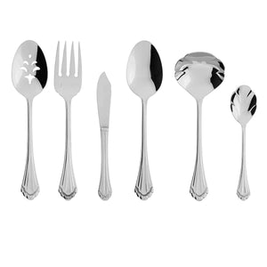 Lenox Oneida Marquette 6 Piece Fine Flatware Serving Set Metallic, STAINLESS METAL 2272006A