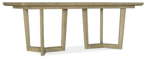 Hooker Furniture Surfrider Expandable Rectangle Dining Table With Driftwood Pecan Top, Double-Base, Seats Up To 10 6015-75217-80