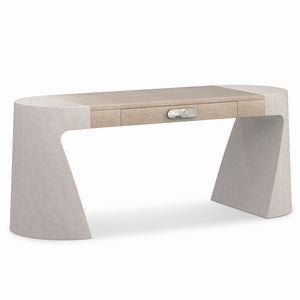 Bernhardt Bernhardt Prado Modern Desk With Tawny Wood Top, Buff Concrete Ends, Integrated Power & Storage D23514A