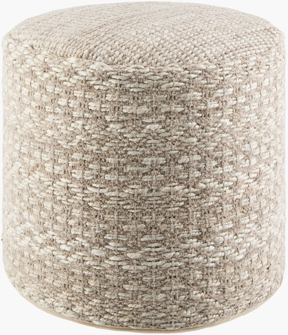 Livabliss Okapa Handcrafted Jute Cotton Cube Pouf Bohemian Footrest for Living Room Decor OKPP002-161616