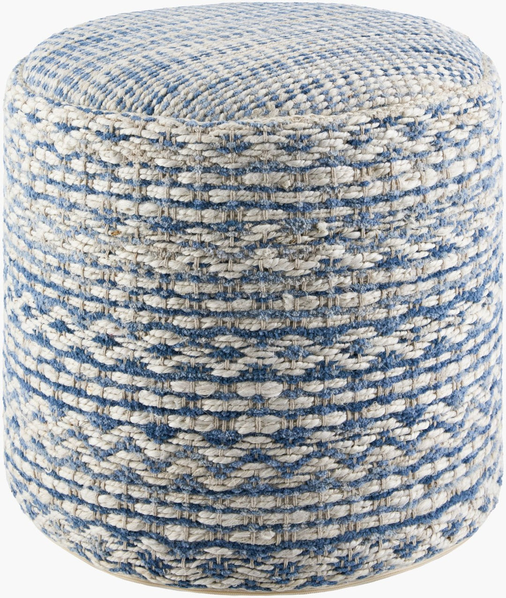 Livabliss Okapa Handcrafted Jute Cotton Woven Pouf Earthy Artisan Ottoman for Living Room OKPP003-161616