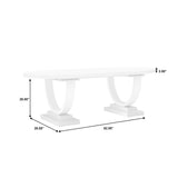 Brighton Trestle Table with Leaf Extension White with North Star Finish P378-DR-K2 Pulaski Furniture