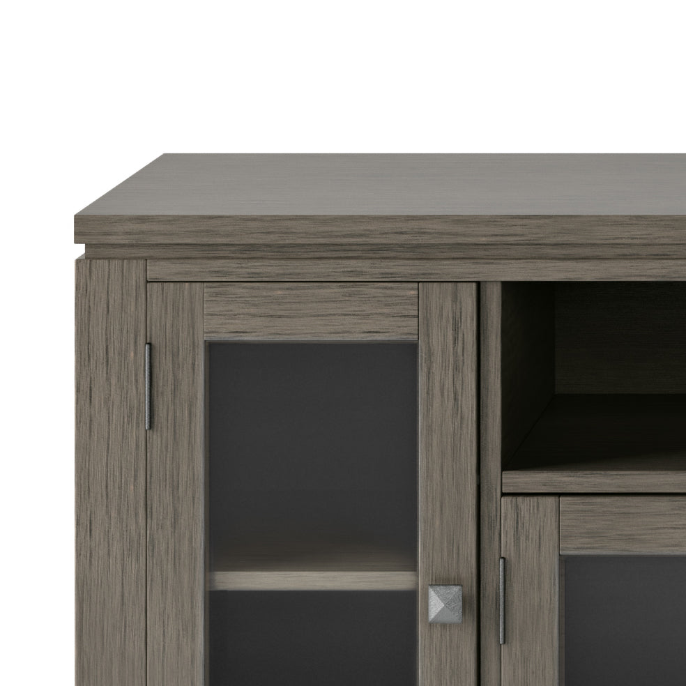 English Elm Cosmopolitan 72" Wide Tv Media Stand - Rustic Farmhouse Grey With Ample Storage & Cable Management B136P158553