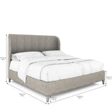 A.R.T. Furniture Vault California King Upholstered Shelter Bed 285127-2354 Gray 285127-2354