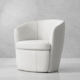 Parker Living Barolo - Snow 100% Italian Leather Swivel Club Chair - Set of 2 Snow SBAR#912S-2-SNOW Parker House