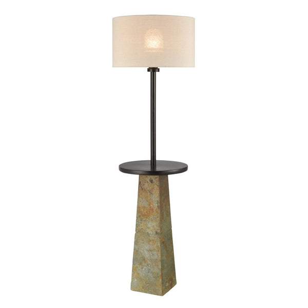 Atlas Musee 62'' High 1-Light Outdoor Floor Lamp - Elegant Slate Design with Mid-Century Charm & Durability OL11002-GY