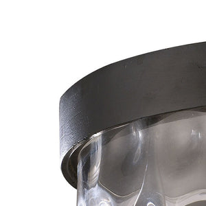 Atlas Grand Aisle 11'' Wide Outdoor Flush Mount - Elegant Hazelnut Bronze Lantern with Water Glass Design OL11007-BZ