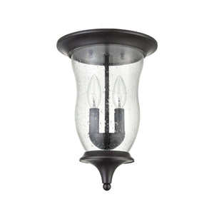 Atlas Trinity 9" Wide 2-Light Outdoor Flush Mount - Timeless Oil Rubbed Bronze for Porches & Entryways OL11011-BZ