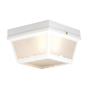 Atlas Wavy 10'' Wide 2-Light Outdoor Flush Mount Light Fixture for Modern Porches and Entryways White OL11013-WH