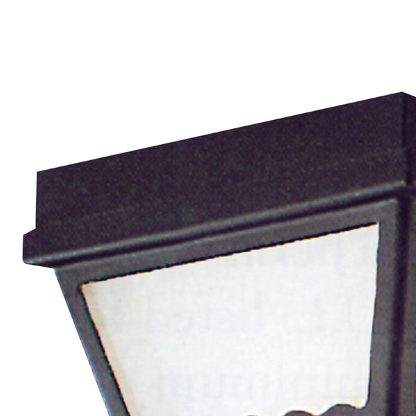 Atlas Wavy 10'' Wide 2-Light Outdoor Flush Mount Light Fixture for Modern Porches and Entryways Black OL11015-BK