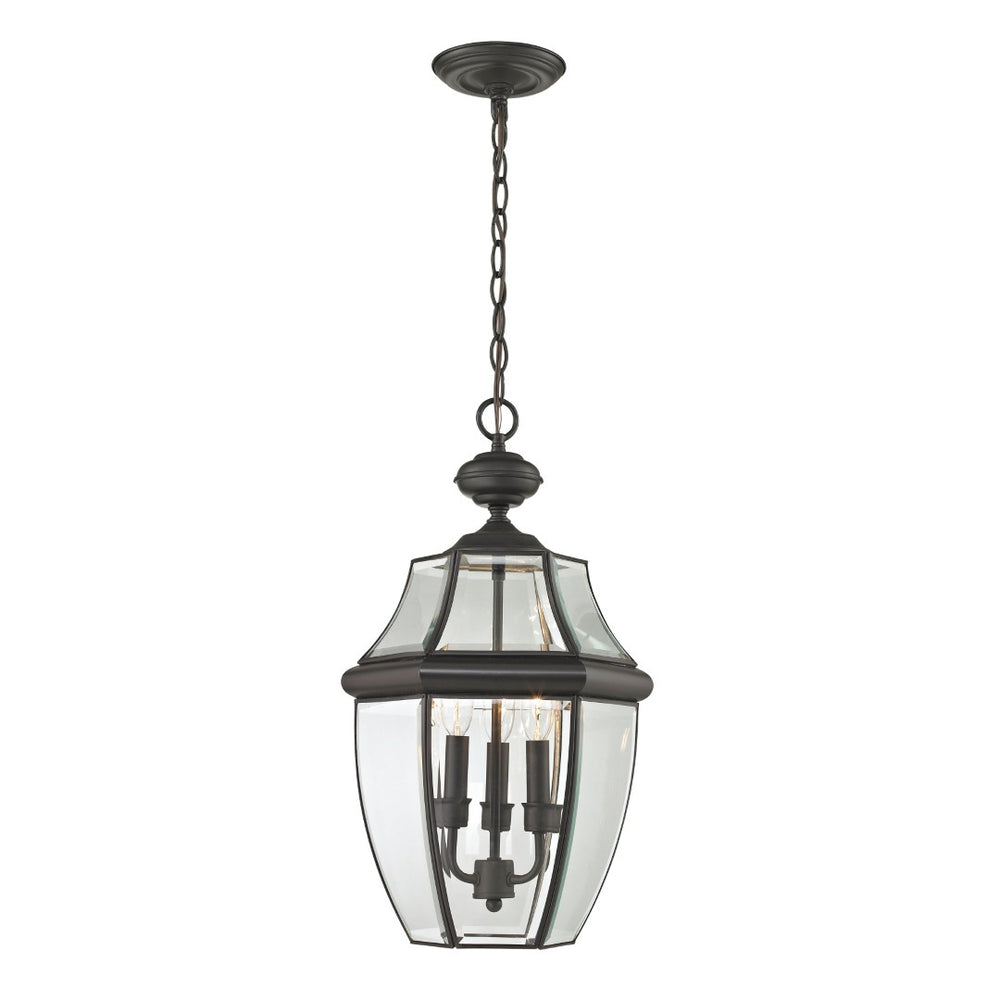 Atlas Ashford 3-Light Outdoor Pendant Fixture - Elegant Traditional Design for Patios and Entryways Oil Rubbed Bronze OL11017-BZ
