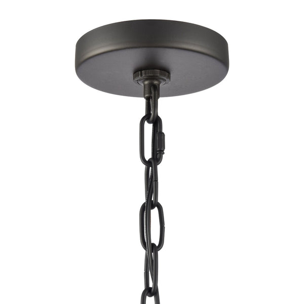 Atlas Augusta Modern 7'' Wide Outdoor Pendant Light - Matte Black Lantern for Porch & Patio Elegance OL11019-BK