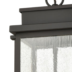 Atlas Braddock 10" Wide 2-Light Outdoor Pendant - Architectural Bronze with Seeded Glass for Curb Appeal OL11021-BZ