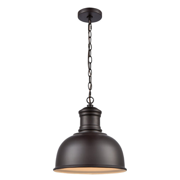 Atlas Cedar 13" Wide Outdoor Pendant Light - Timeless Oil Rubbed Bronze Fixture for Porch & Patio Charm OL11024-BZ