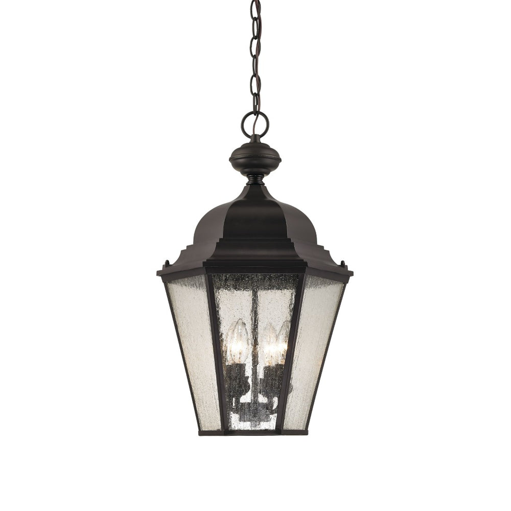 Atlas Cotswold 13" Wide 4-Light Outdoor Pendant - Elegant Oil Rubbed Bronze Fixture for Porches & Patios OL11026-BZ