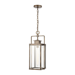 Atlas Crested Butte 9'' Wide Outdoor Pendant Light - Elegant Mission Design for Porch and Entryway Use Vintage Brass OL11028-BS